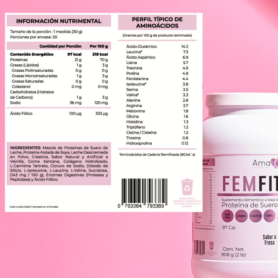 Proteína FEMFIT Chocolate Mexicano Caliente